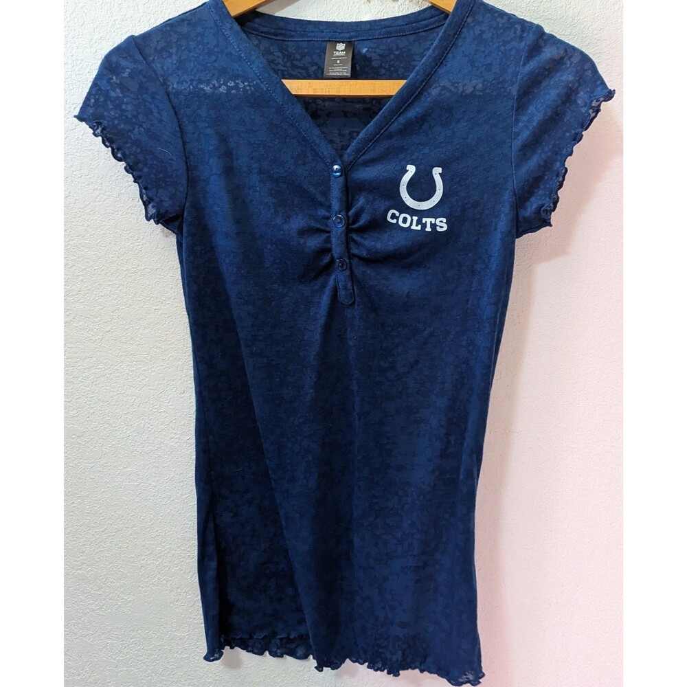 Colts Shirt Women's Size S Small NFL Team Apparel 1st & Fashion Collection (231)